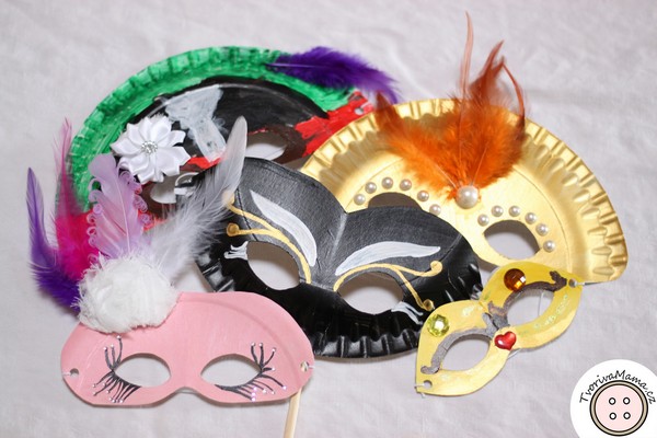 Carnival Paper Plate Face Masks - The Creative Mom