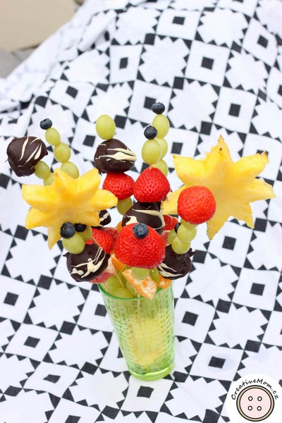 How to make a Fruit Bouquet - The Creative Mom